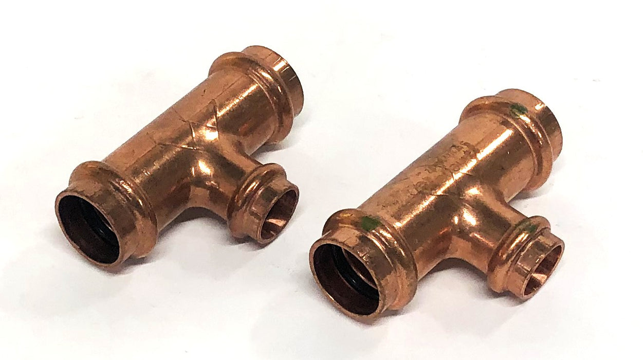 Viega NSF-61 Copper Reducer Tee 3/4x3/42x1/2 Inch [Lot of 2] NOS