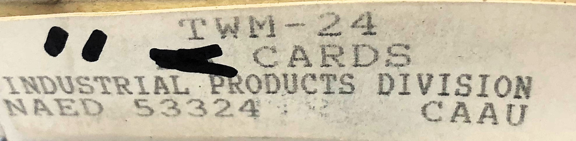 Brady Box of (11) B-500 #24 Wire Marker Cards TWM-24 NOS