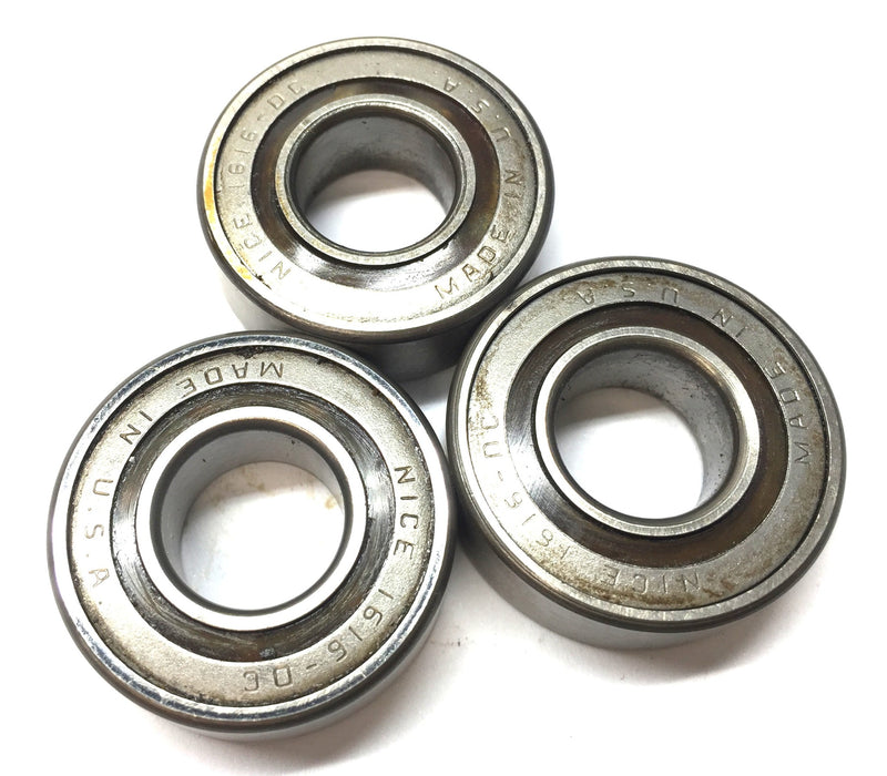 NICE Sealed Roller Ball Bearing Assembly 1616DC [Lot of 3] NOS