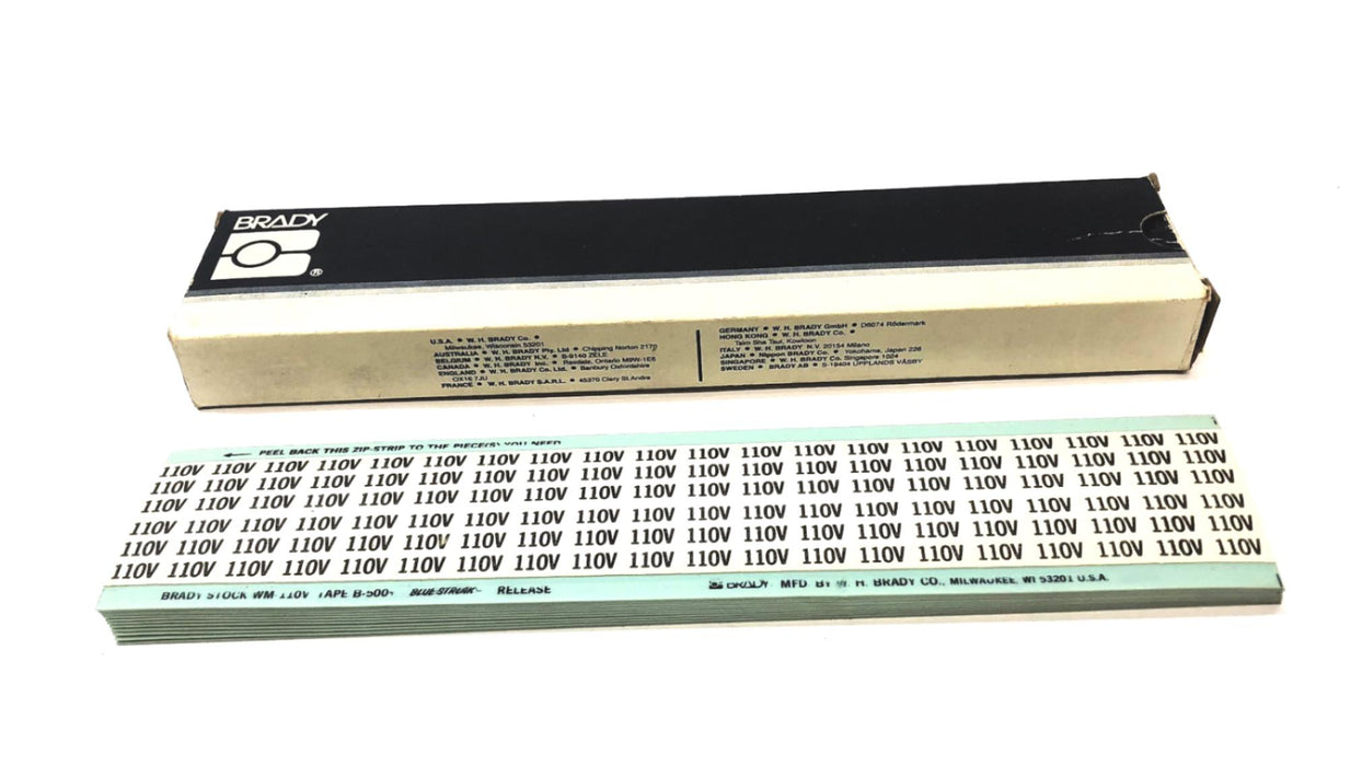 Brady Box of (12) B-500 110V Wire Marker Cards WM-110V NOS