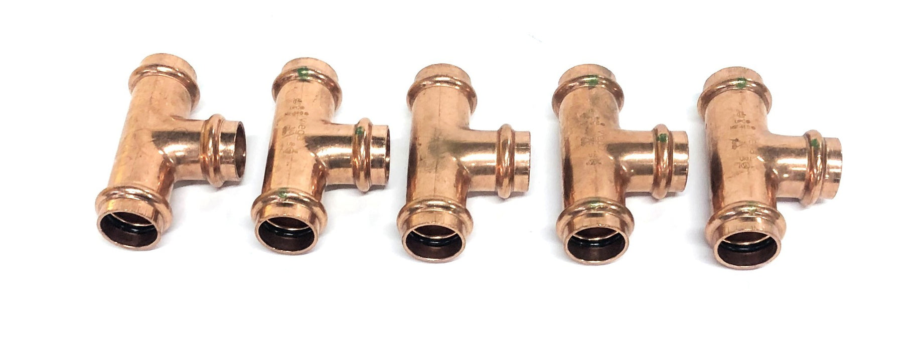 Viega NSF-61 Copper Reducer Tee 3/4 Inch [Lot of 5] NOS