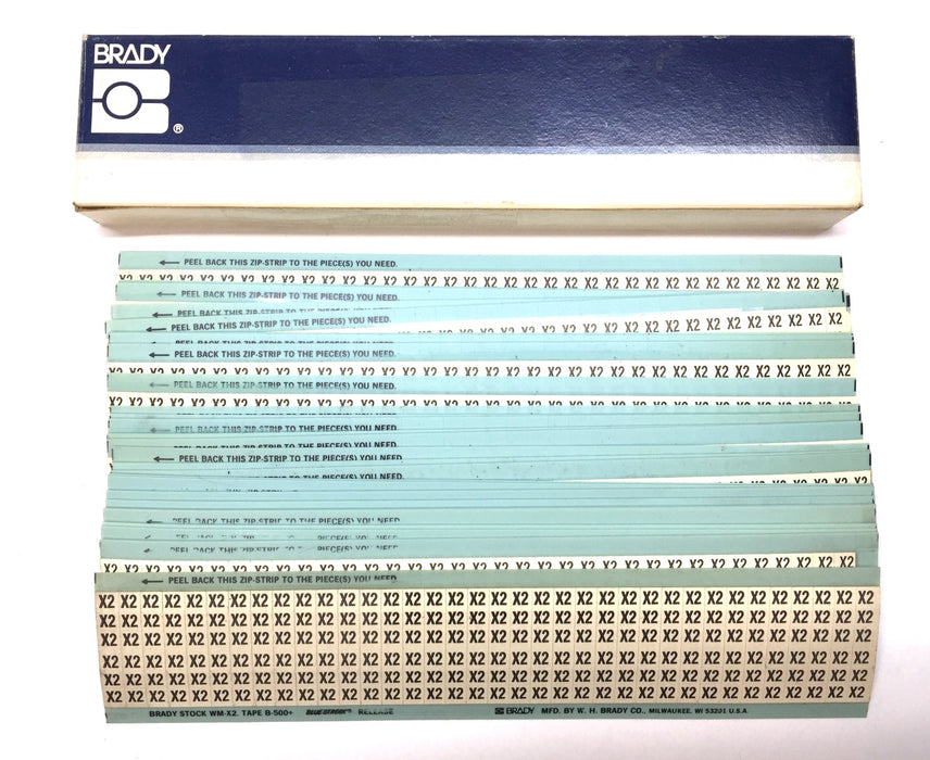 Brady X2 Wire Marker Label Card Pack (30pcs) WM-X2 NOS