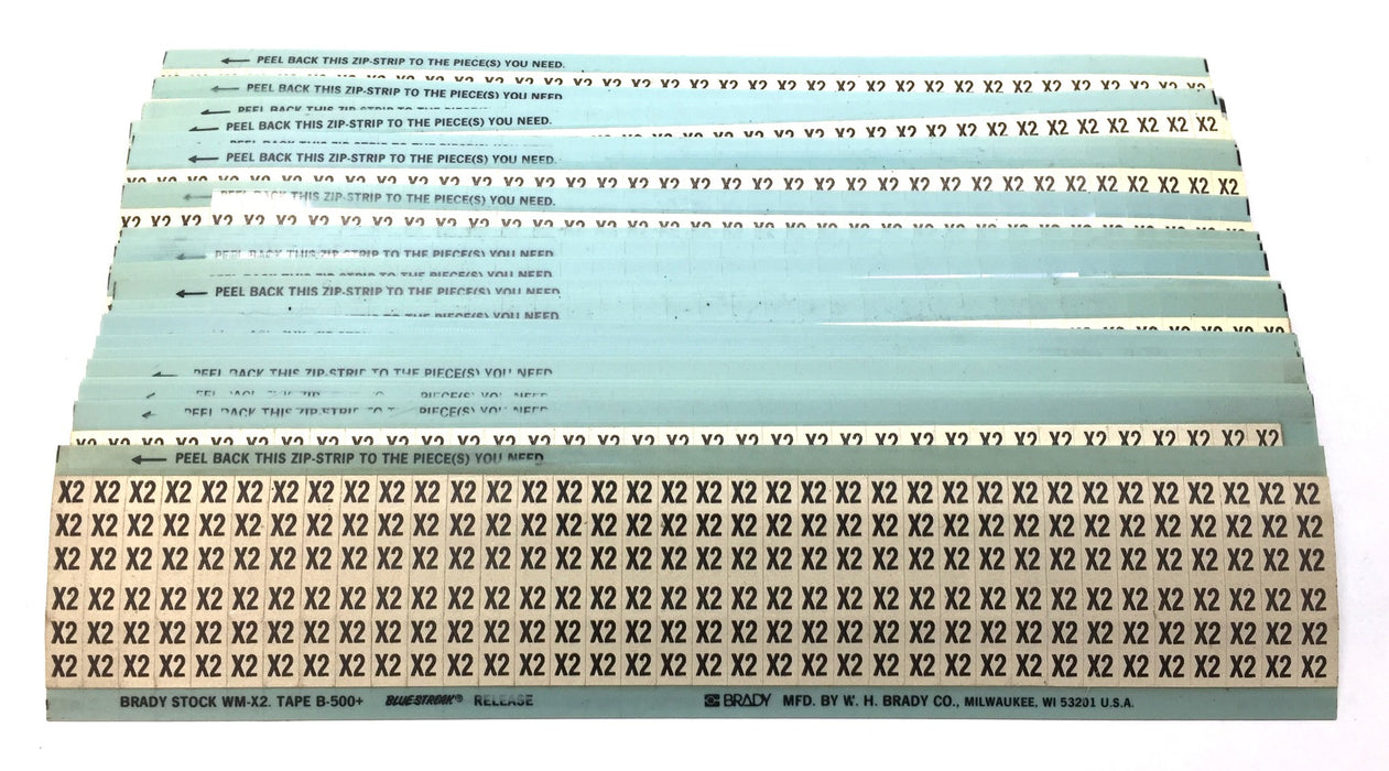 Brady X2 Wire Marker Label Card Pack (30pcs) WM-X2 NOS