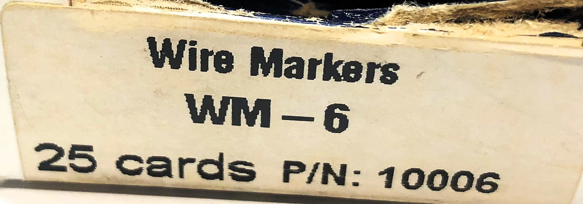 Brady Box of (25) B-500 #6 Wire Marker Cards WM-6 NOS