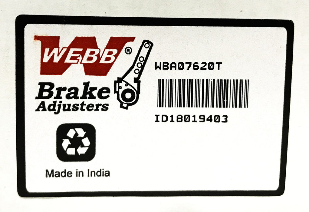 Webb Automatic Brake Slack Adjuster WBA07620T NOS