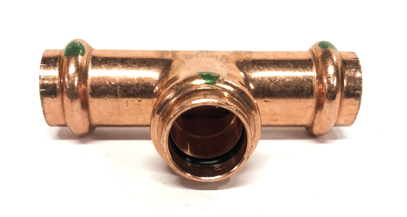 Viega NSF-61 Copper Reducer Tee 1/2 Inch [Lot of 3] NOS