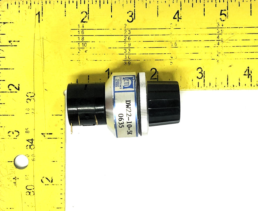 ETI Systems 5K MW22B-10 Potentiometer Turn Counting Dial DW22-10-5K 0635 USED