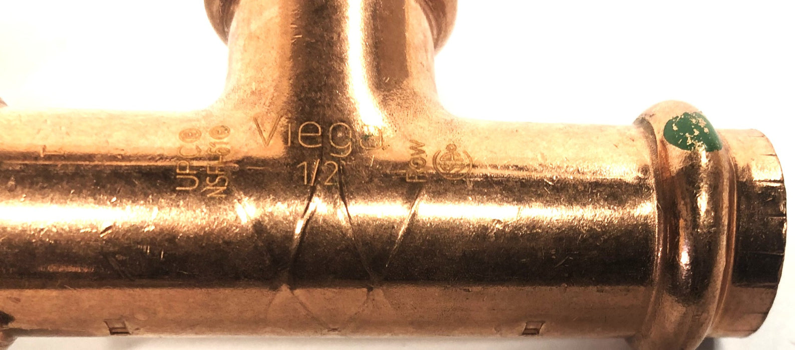 Viega NSF-61 Copper Reducer Tee 1/2 Inch [Lot of 3] NOS