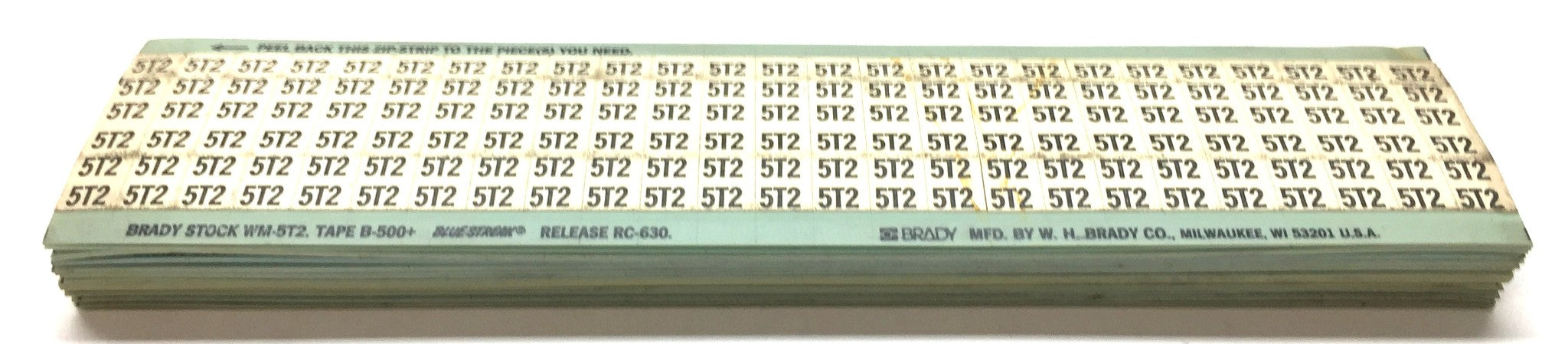 Brady Bluestreak Wire Marker Label Assortment Card Pack (25pcs) NOS