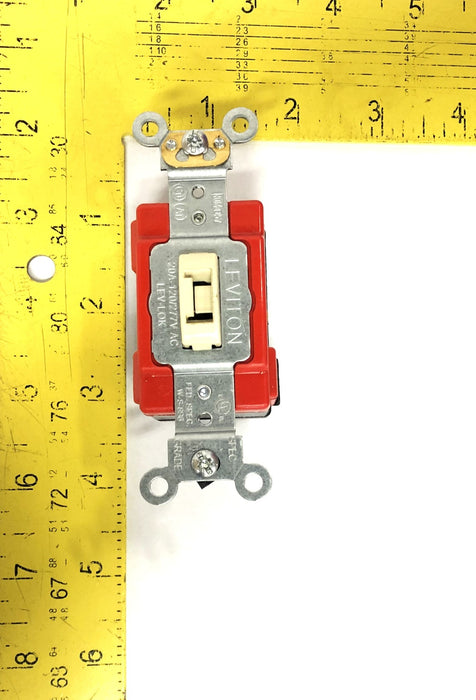 Leviton Ivory 20A 120/2477VAC Industrial Grade Locking Switch M1221-IL NOS