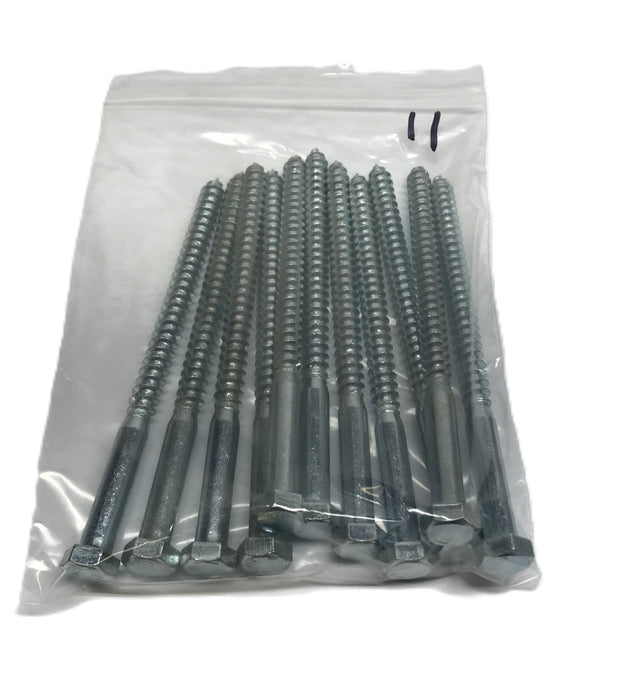LB Nominal 3/8" x 6" Hex Head Lag Screw [Lot of 11] NOS
