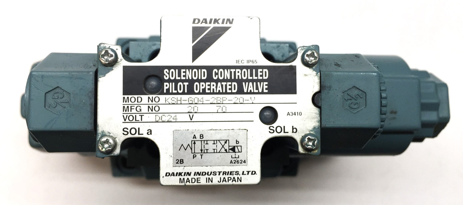 Daikin Solenoid Controlled Valve KSH-G04-2BP-20-Y NOS