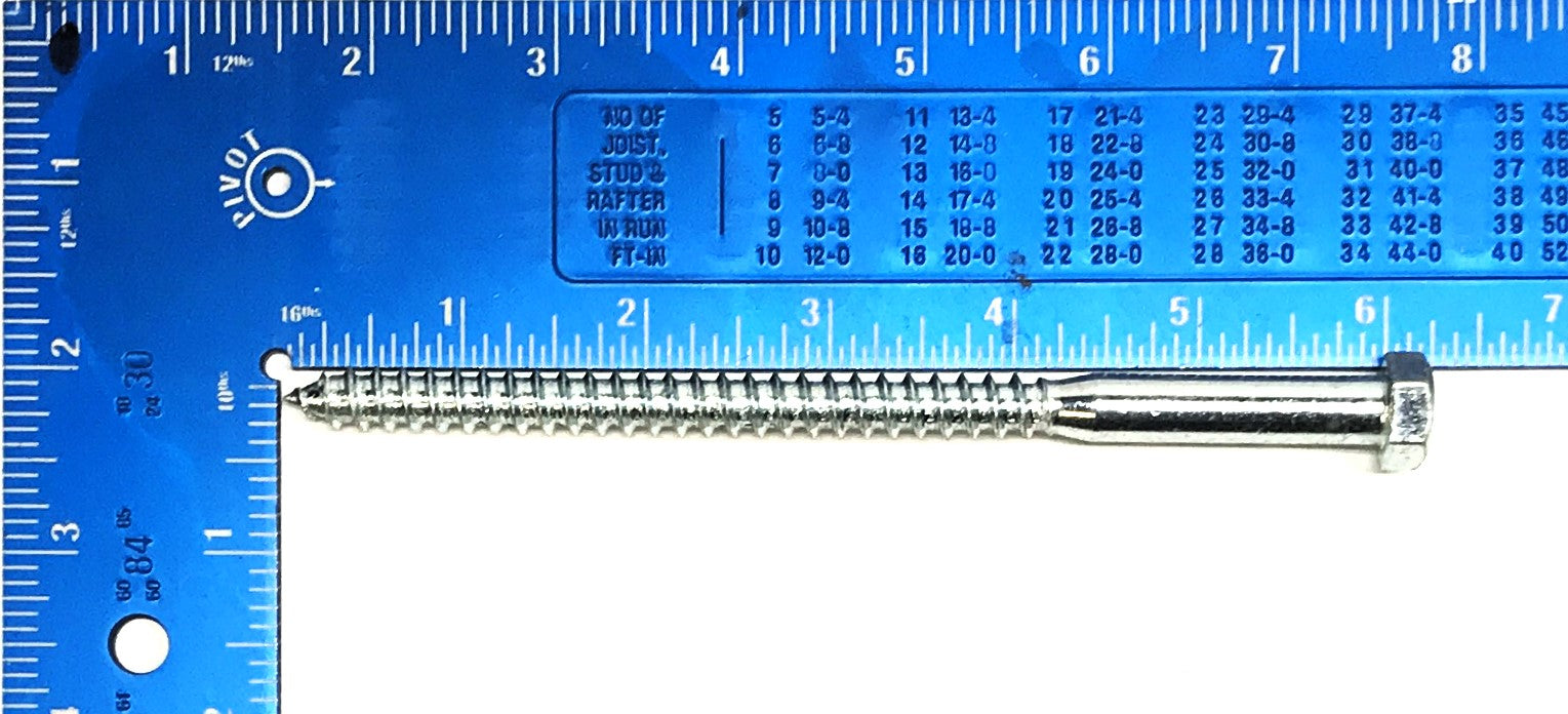 LB Nominal 3/8" x 6" Hex Head Lag Screw [Lot of 11] NOS