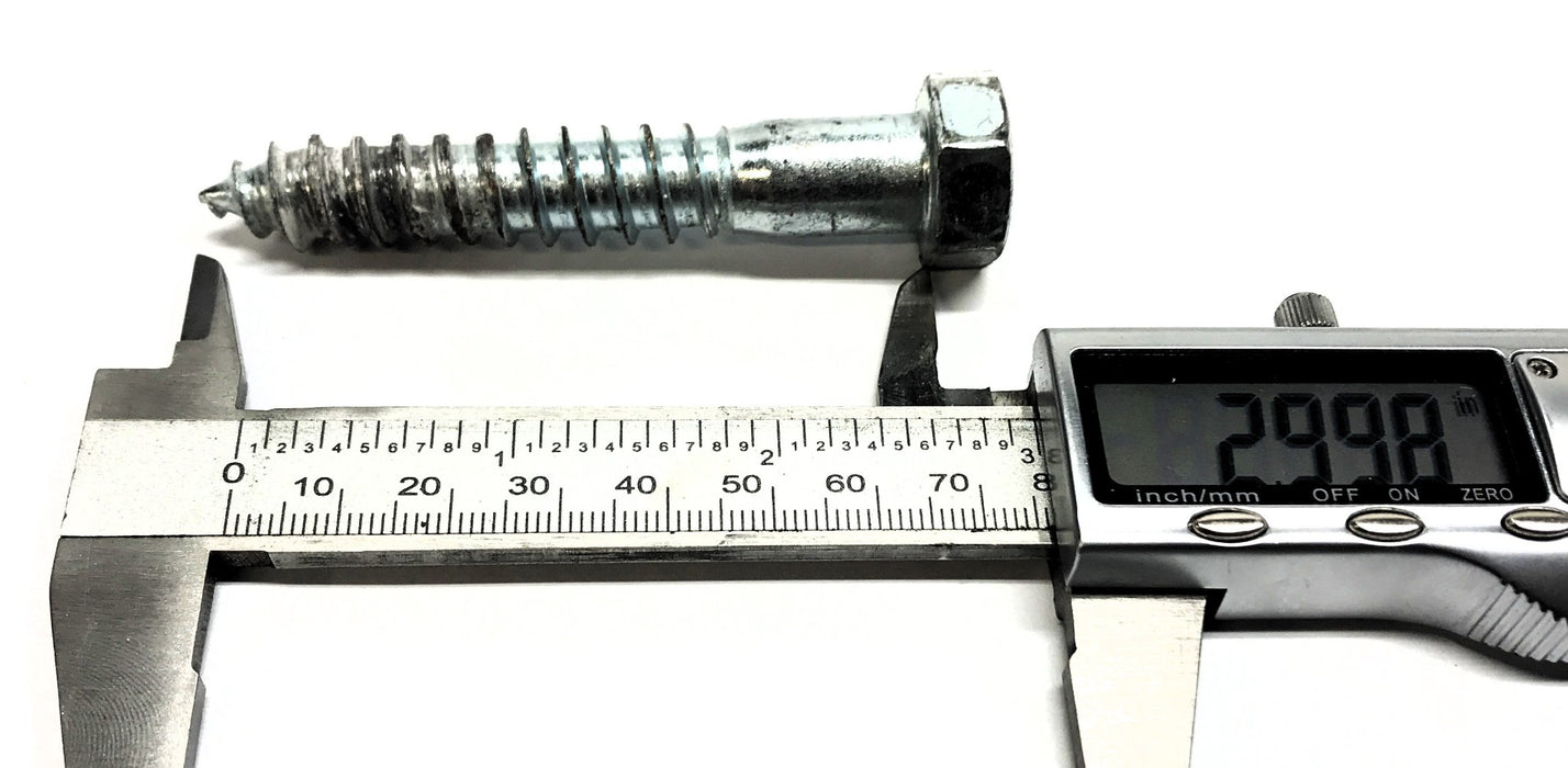 LB Nominal 1/2" x 3" Hex Head Lag Screw [Lot of 30] USED
