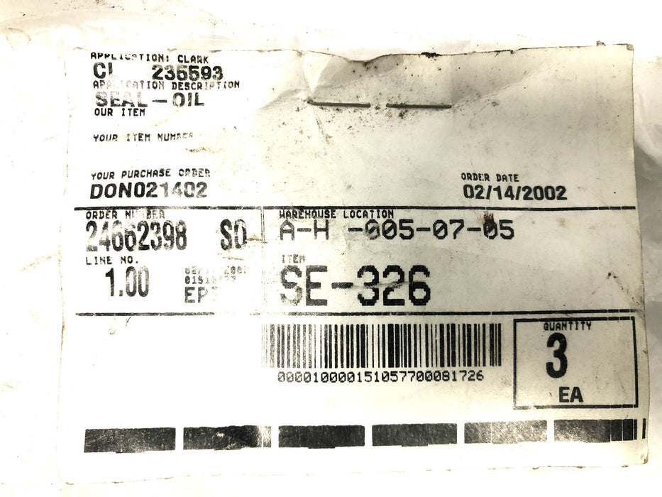 Unbranded Oil Seal For Clark Forklift 235593 NOS
