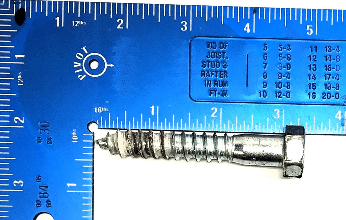 LB Nominal 1/2" x 3" Hex Head Lag Screw [Lot of 30] USED
