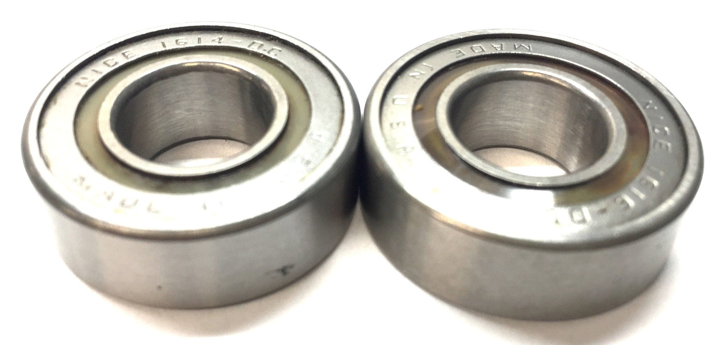 NICE Sealed Roller Ball Bearing Assembly 1616DC [Lot of 2] NOS
