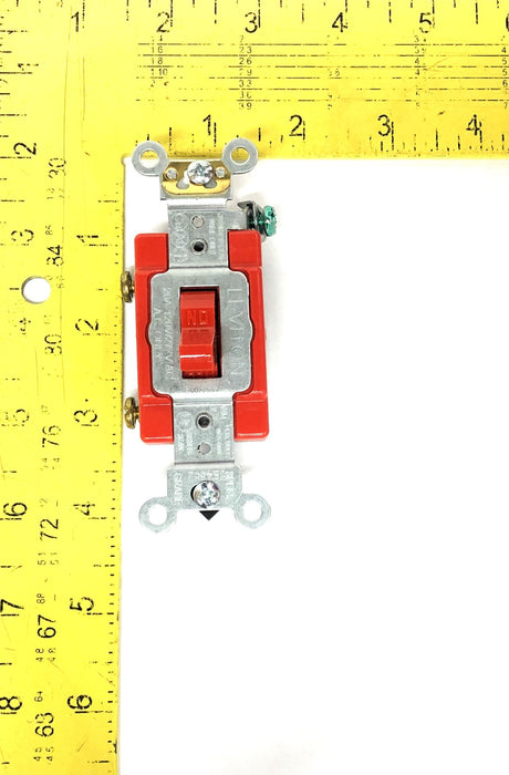Leviton 20A 120/277V AC/DC Red Toggle Switch 1221-2R [Lot of 3] NOS