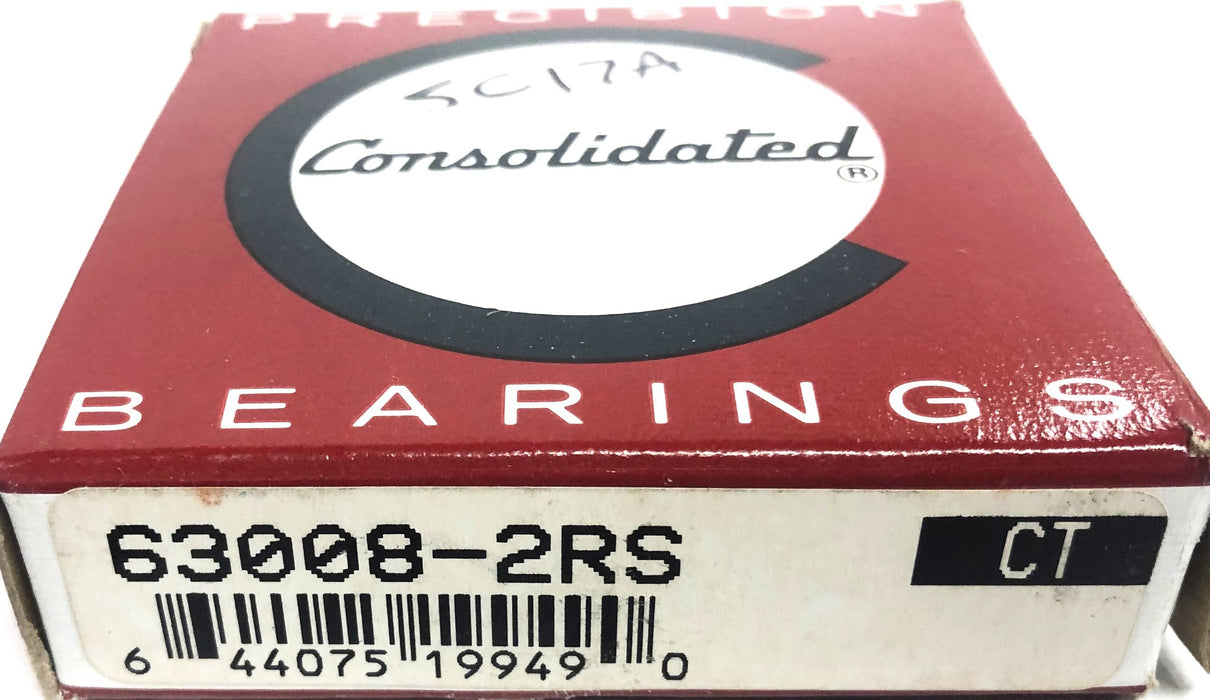 Consolidated Bearings Ball Bearing 63008-2RS NOS