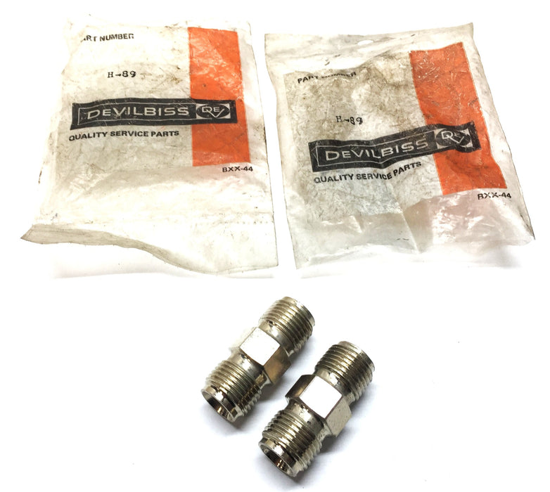 Devilbiss 1/2" x 1/2" Connector H-89 [Lot of 2] NOS