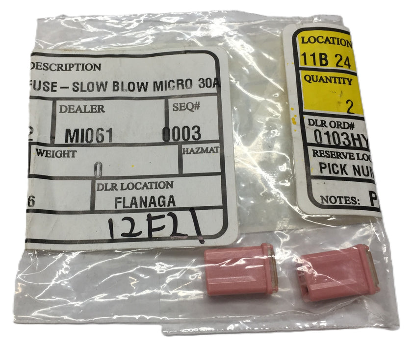 Hyundai Slow Blow Micro 30A Fuse 18790 04933 [Lot of 2] NOS