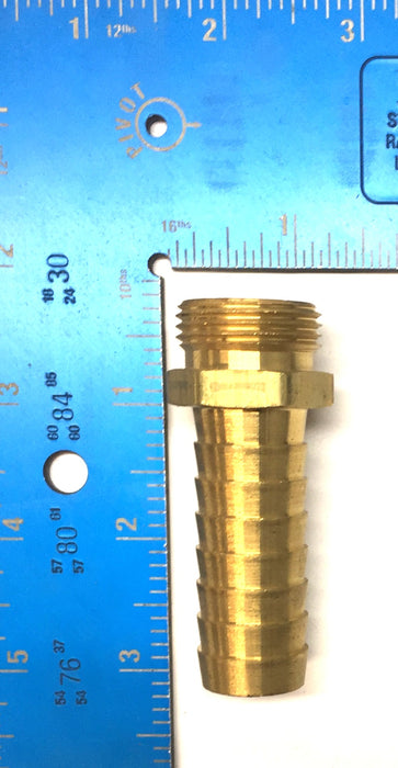 Unbranded Brass 1" Barb x 3/4" Male Connector [Lot of 4] NOS