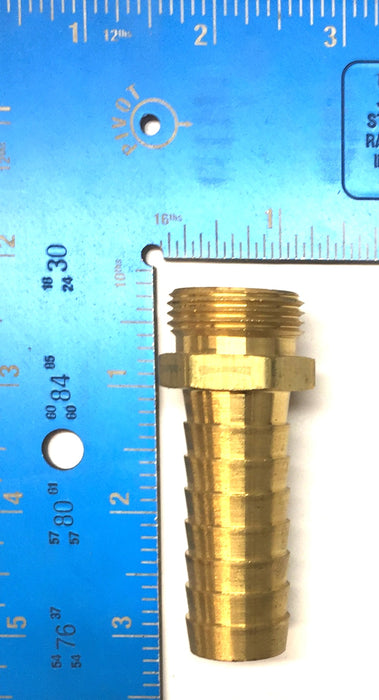 Unbranded Brass 1" Barb x 3/4" Male Connector [Lot of 3] NOS