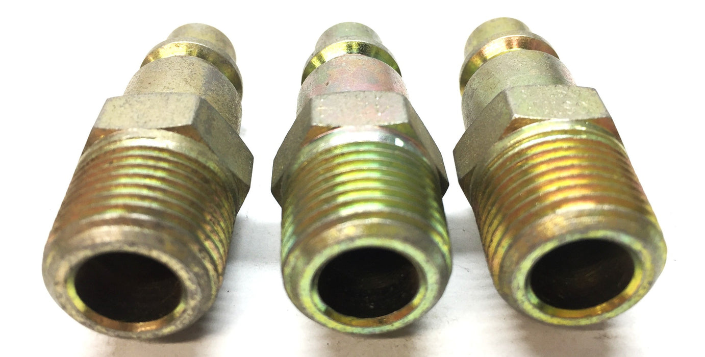 Foster 3/8" One Way Shut-Off Quick Disconnect Plug Coupling 42-4 [Lot of 3] NOS