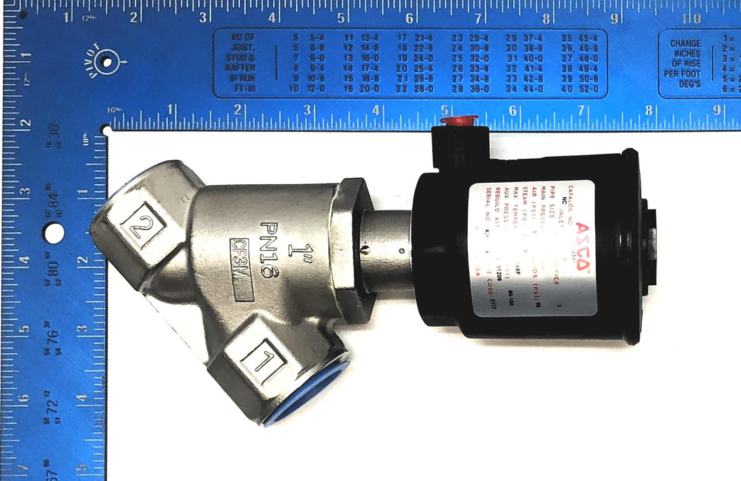 Asco 1" NPT Angle Body Valve 8290A395 NOS