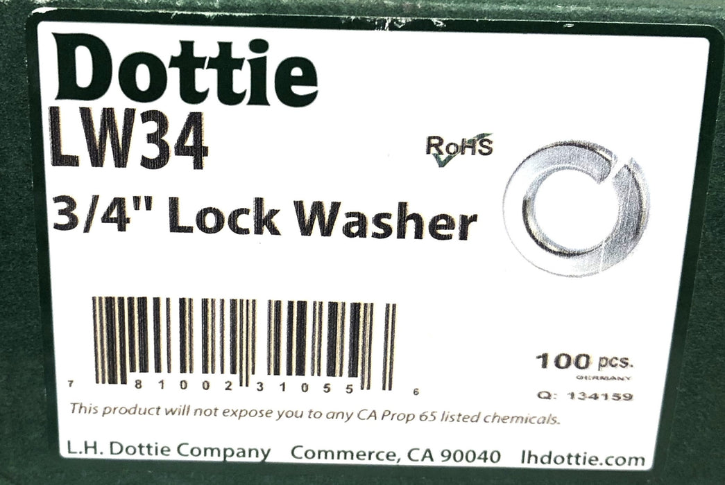 Dottie 3/4 Inch Washer LW34 [Lot of 90] NOS