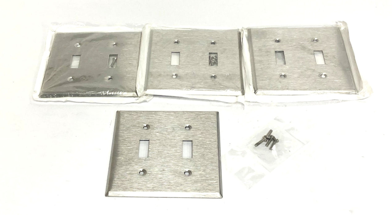 Leviton 2 Gange Toggle Switch Wallplate 84009 [Lot of 4] NOS