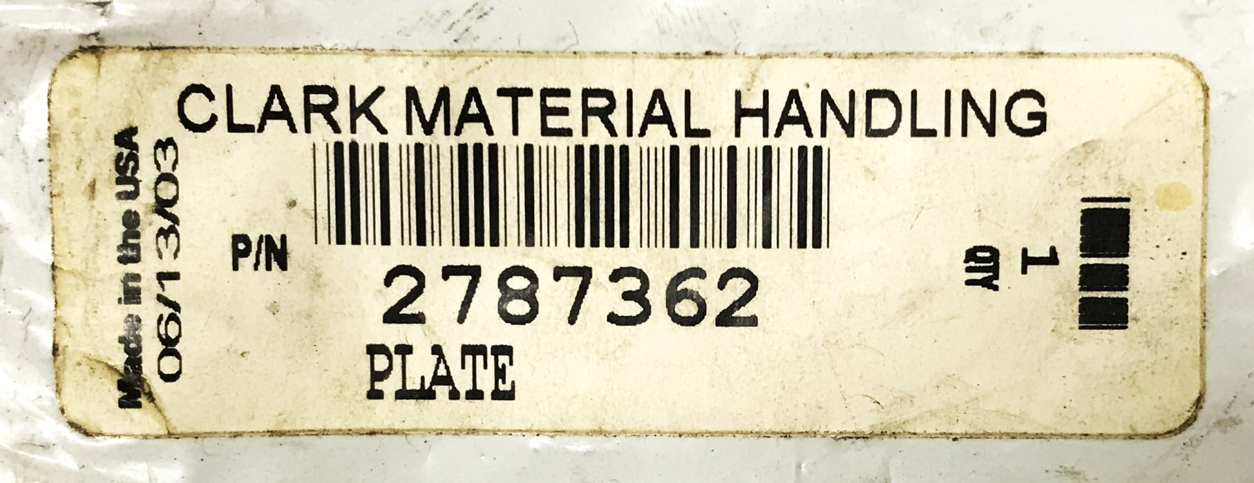 Clark Forklift Wet Friction End Plate 2787362 NOS