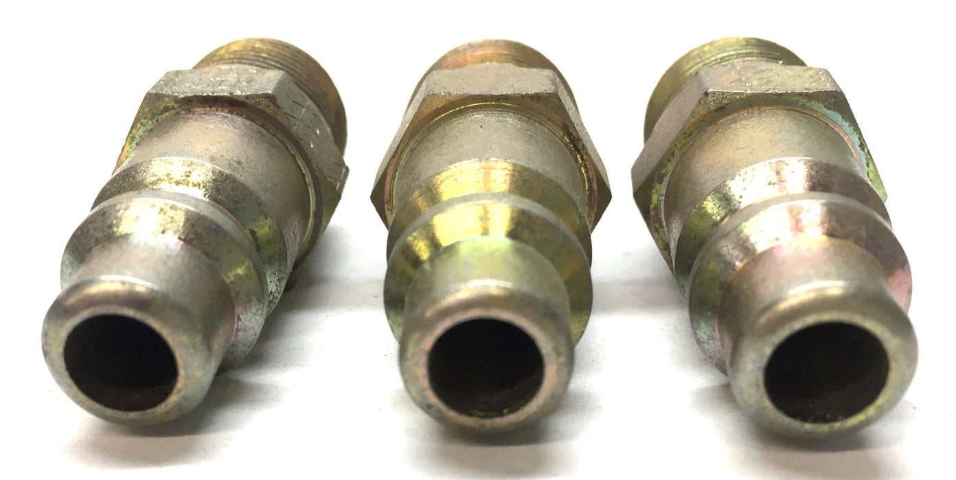 Foster 3/8" One Way Shut-Off Quick Disconnect Plug Coupling 42-4 [Lot of 3] NOS