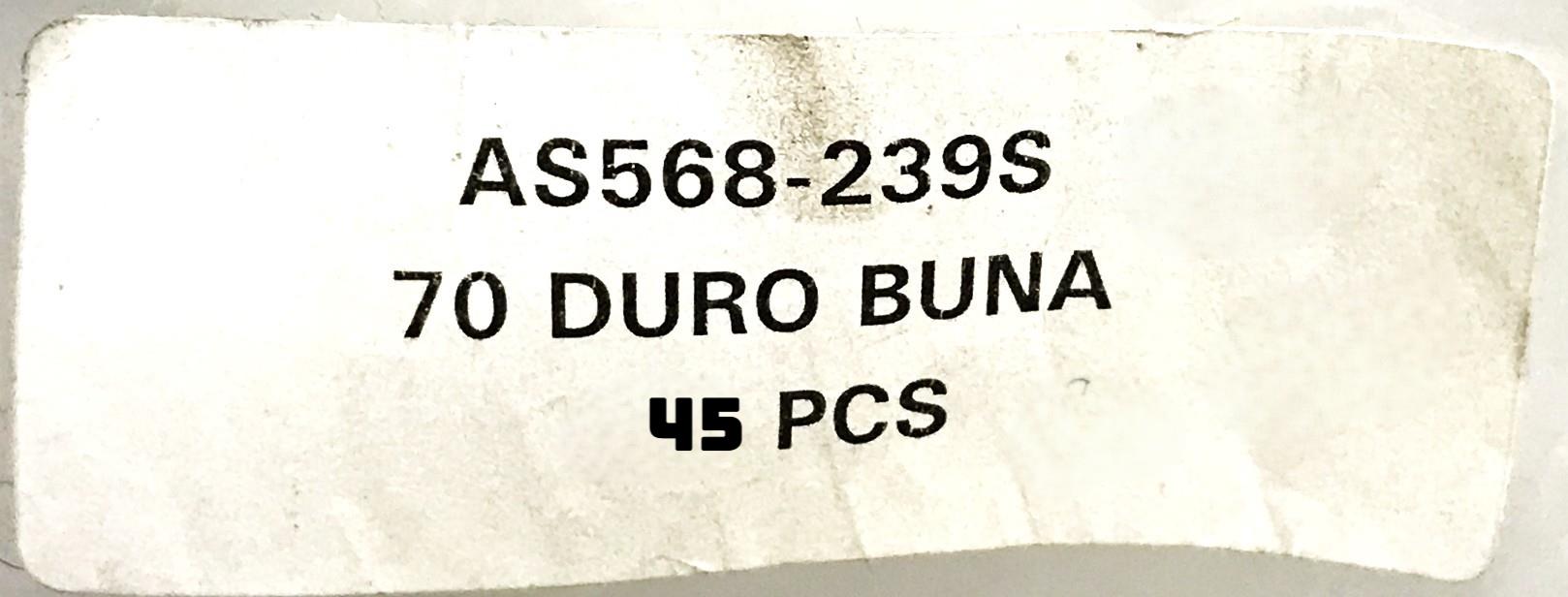 Unbranded Square Cord 70 Duro Buna O-Ring AS568-239S [Lot of 45] NOS