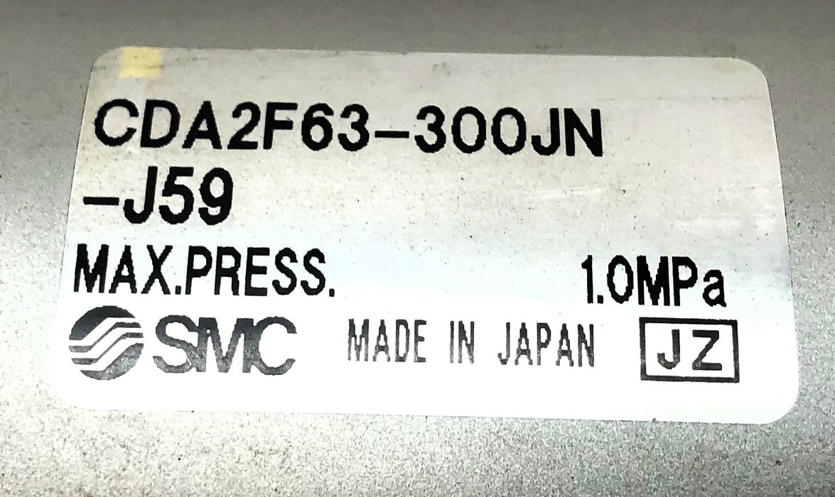 SMC Pneumatic Cylinder CDA2F63-300JN-J59 USED