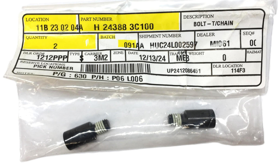 Hyundai/Kia Timing Chain Bolt 24388 3C100 [Lot of 2] NOS