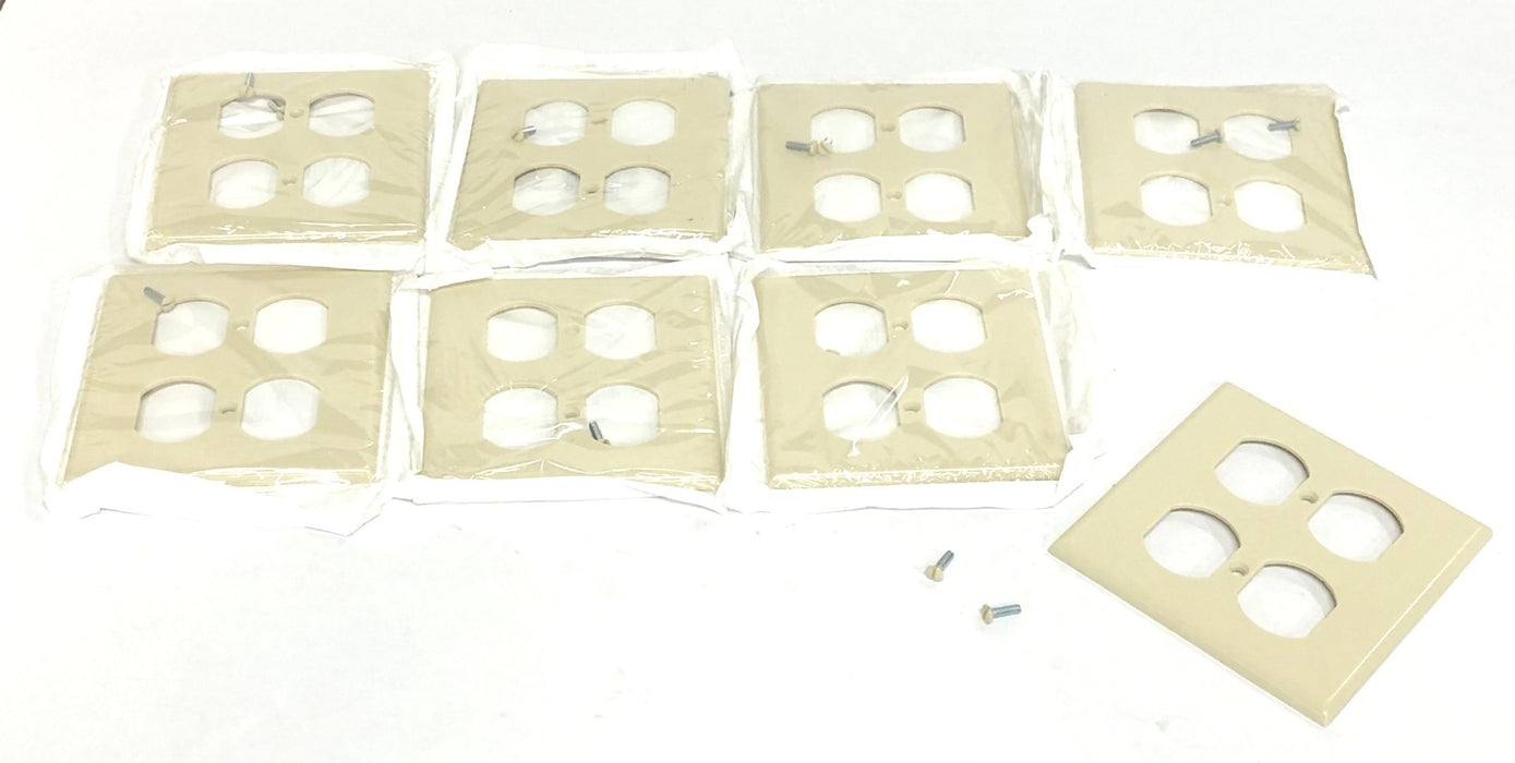 Leviton 2 Gange duplex Device Receptacle Wallplate 001-86016 [Lot of 8] NOS