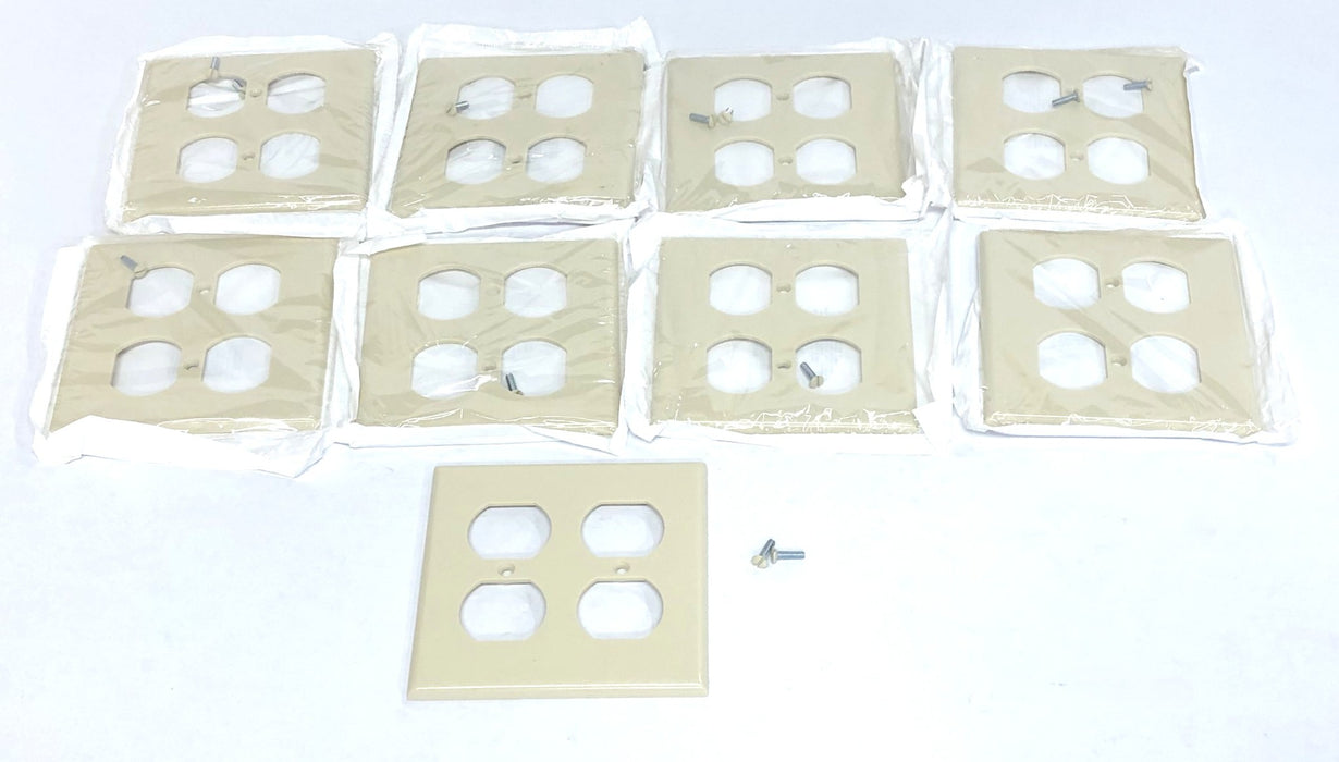 Leviton 2 Gange duplex Device Receptacle Wallplate 001-86016 [Lot of 9] NOS