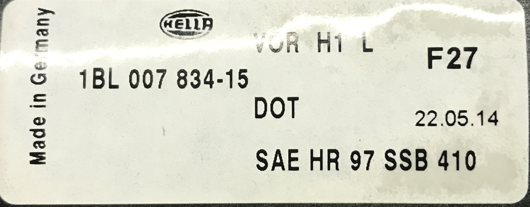HELLA Low Beam Head Lamp 1BL 007 834-15 NOS