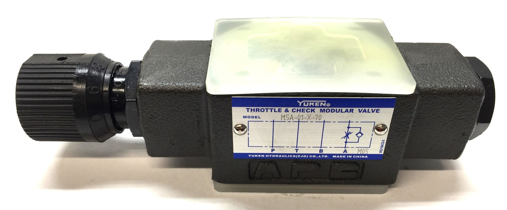 Yuken Throttle and Check Modular Valve MSA-01-X-70 NOS