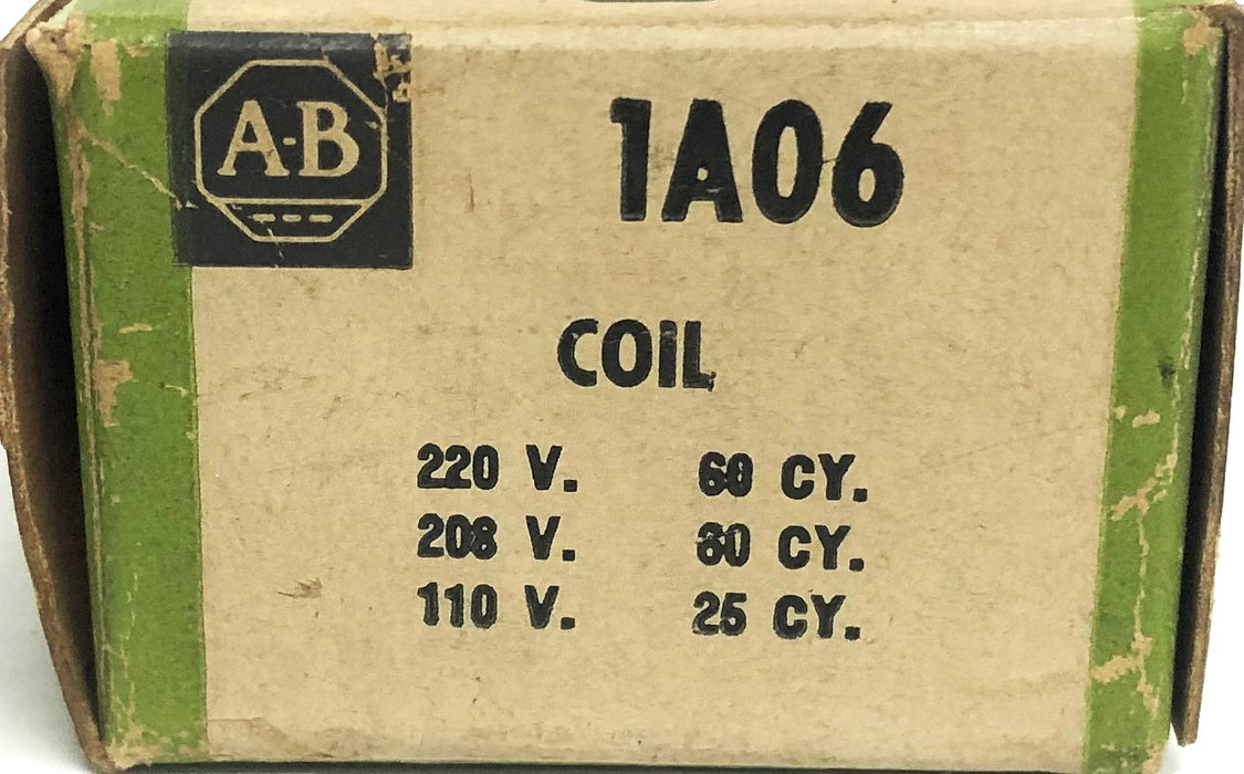 Allen-Bradley 220/208/110V 60//60/25CY Contactor Coil 1A06 NOS
