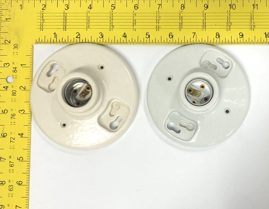 Leviton 660W 250V Keyless Porcelain Lamp Holder 9883 [Lot of 3] NOS