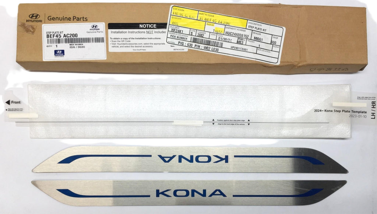 Hyundai 'Kona' Step Plate Kit BEF45 AC200 (BEF45AC200) NOS