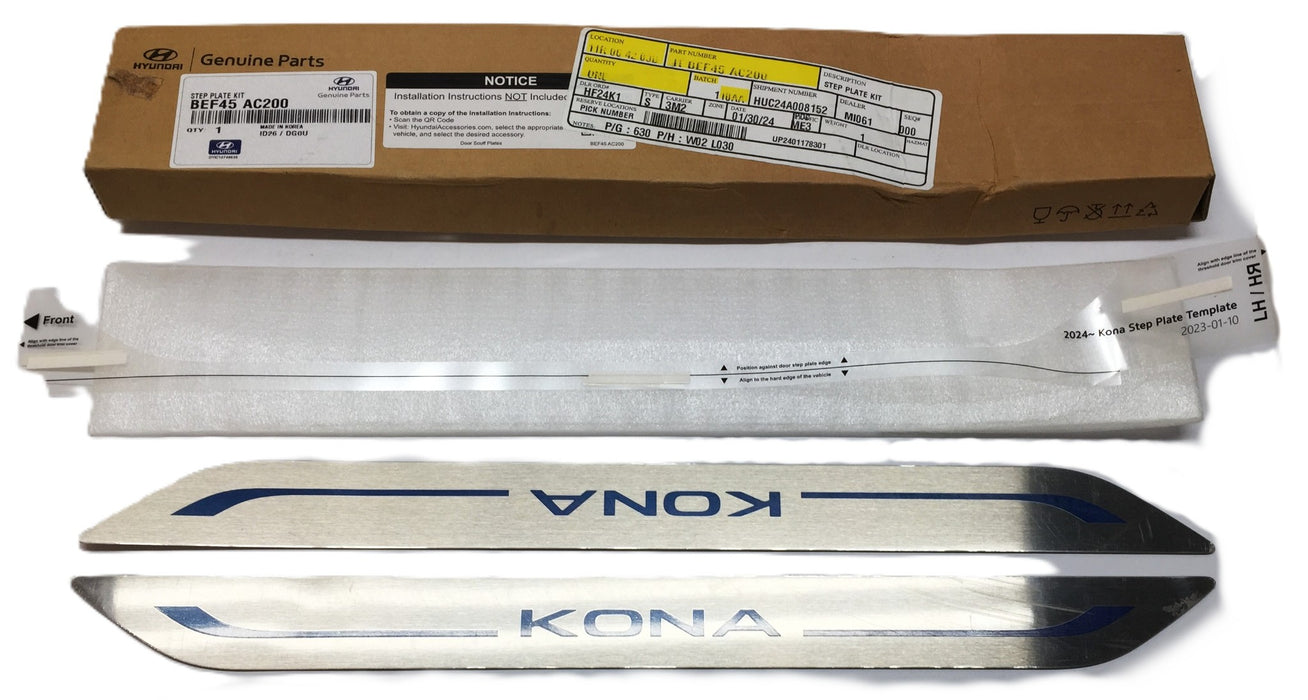 Hyundai 'Kona' Step Plate Kit BEF45 AC200 (BEF45AC200) NOS