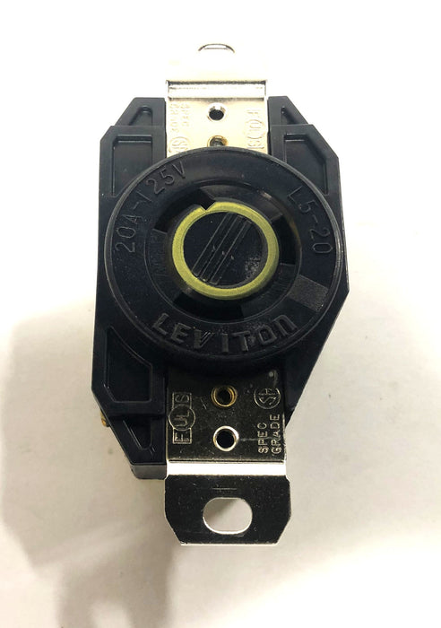 Leviton 20A-125V L5-20 Black Single Lock Device Receptacle 2310 [Lot of 4] NOS