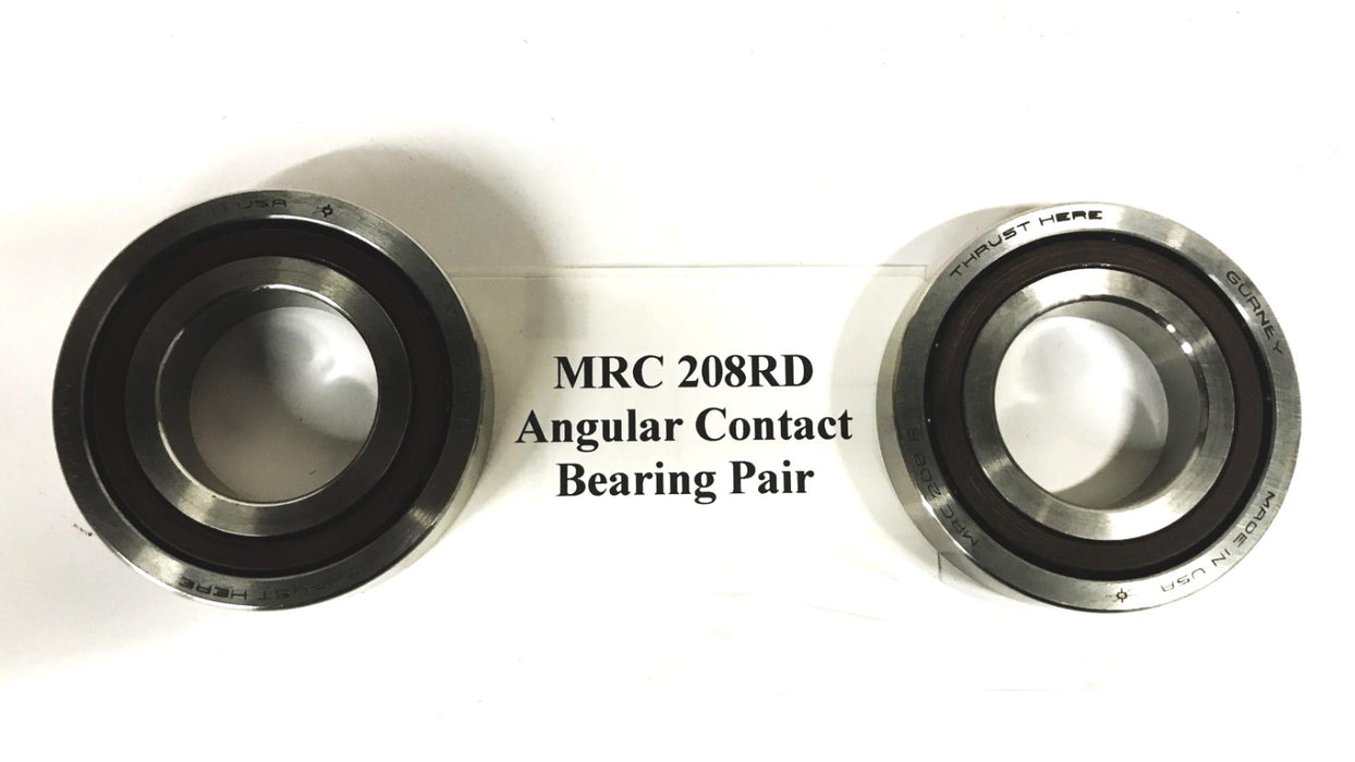 MRC Gurney Angular Contact Ball Bearing Pair 208RD NOS