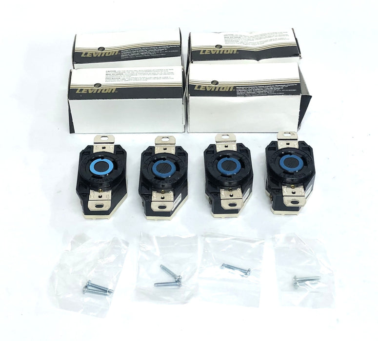 Leviton 30A-250V L6-30 Black Single Lock Device Receptacle 2620 [Lot of 4] NOS