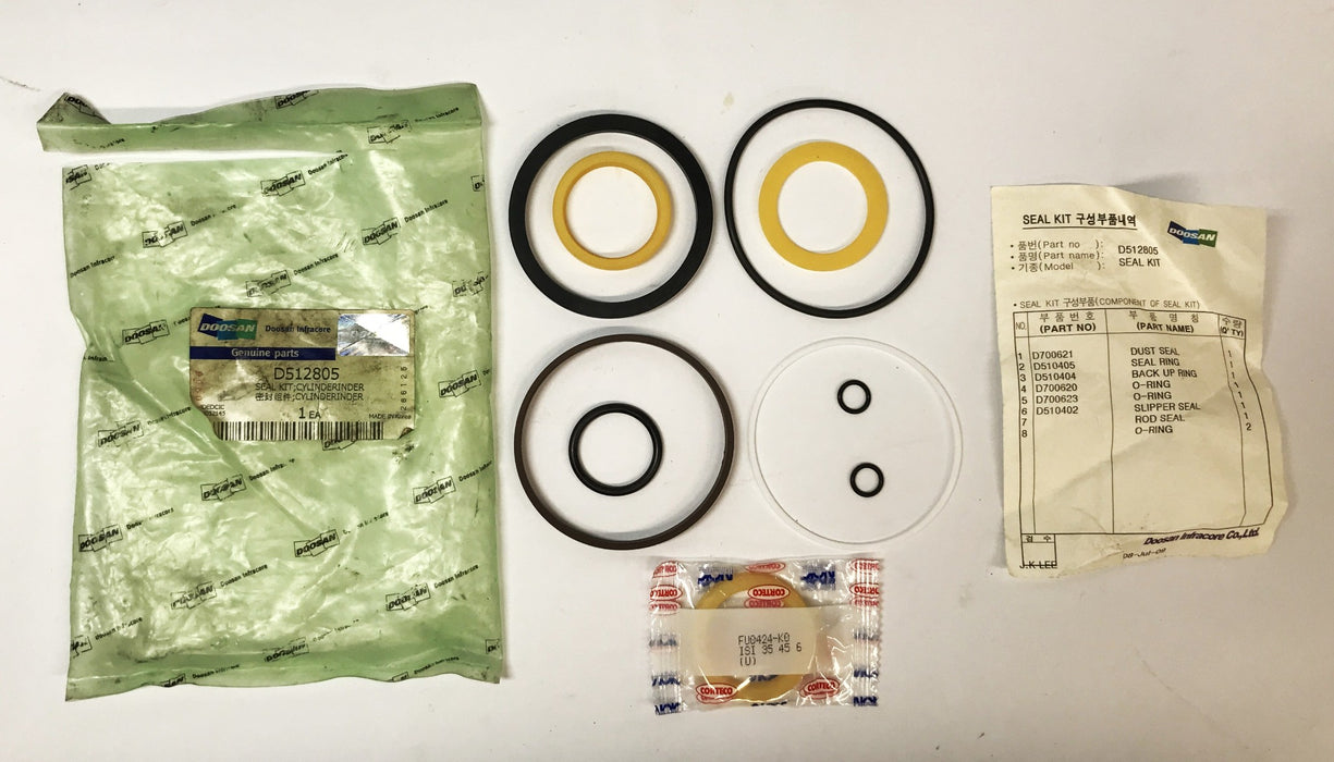 Doosan Daewoo Forklift Tilt Cylinder Seal Kit D512805 NOS