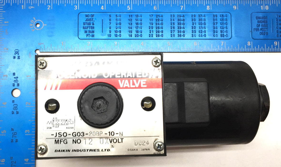 Daikin Solenoid Operated Valve JSO-G03-20BP-10-N USED