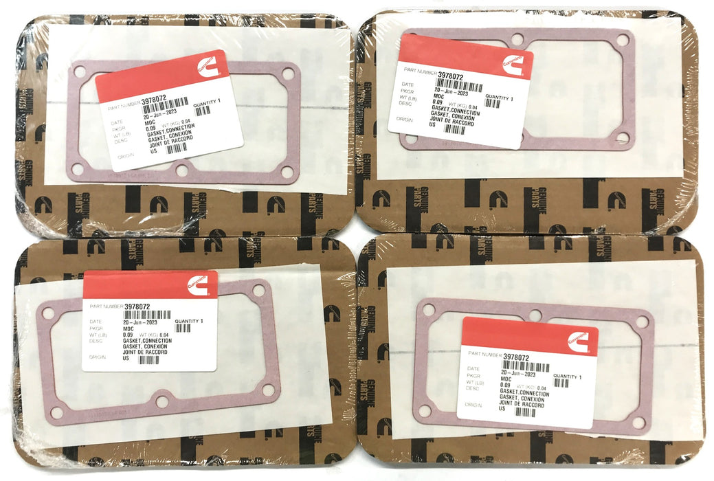 Cummins Connection Gasket 3978072 [Lot Of 4] NOS
